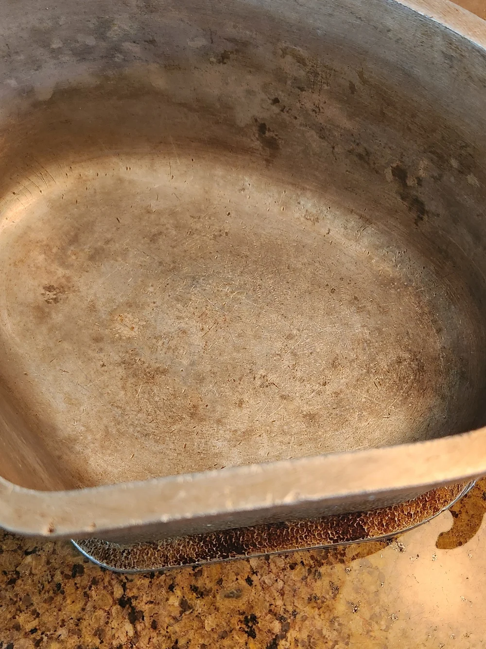 Antique-OLD, Guardian Service Brand Metal Baking/Roaster Pot. Silver. NO Lid.